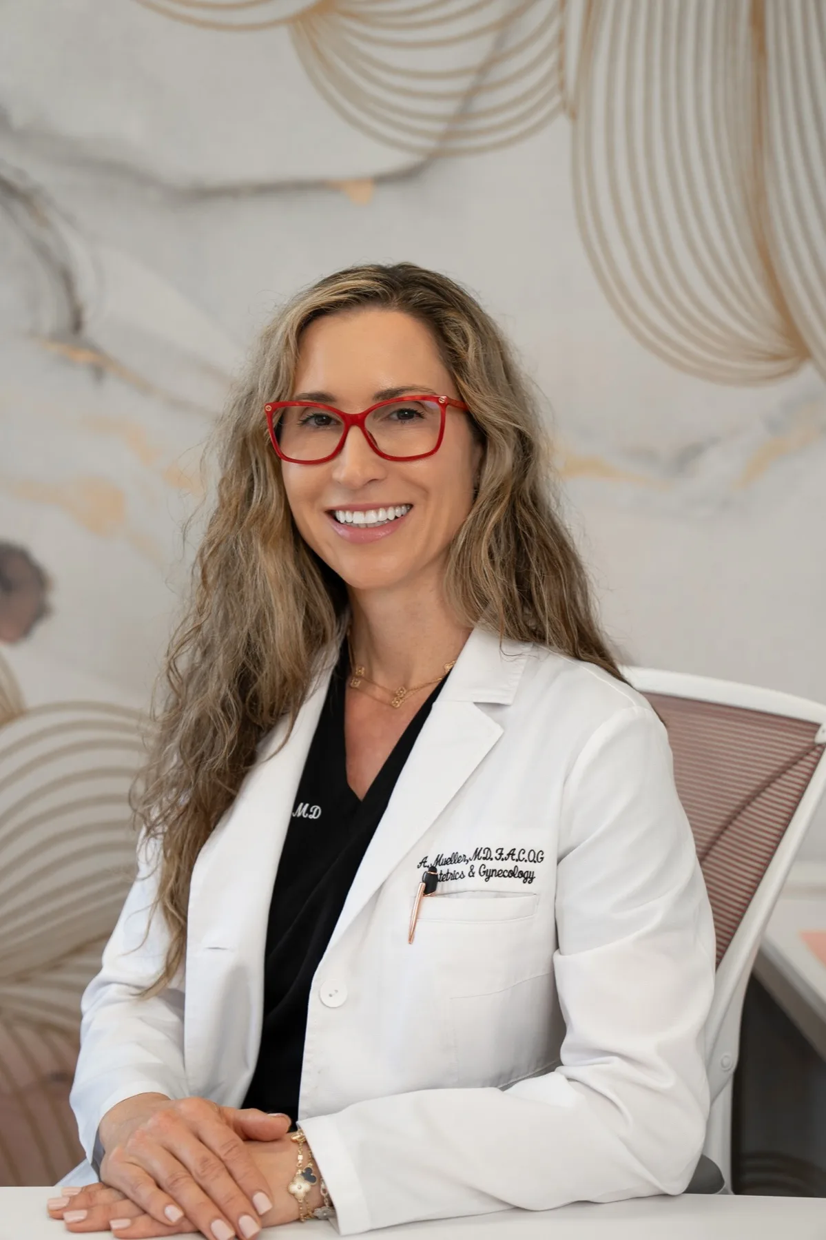Antoaneta Mueller, MD, FACOG in her Torrance office